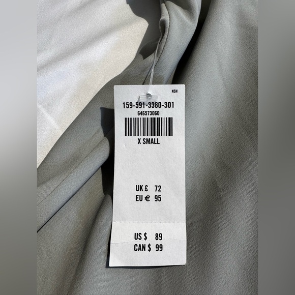 NWT Abercrombie & Fitch green slit midi wedding guest Dress - Picture 3 of 6